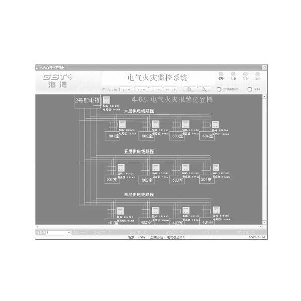 海灣GST-DH9300電氣火災監(jiān)控圖形顯示系統(tǒng)